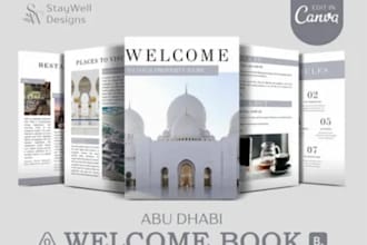 design canva airbnb welcome guess book