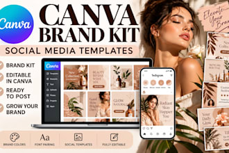 design canva brand kit social media kit instagram branding branded social media