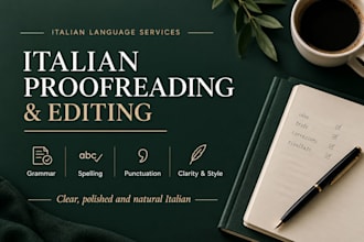 edit italian texts and translate between english and italian