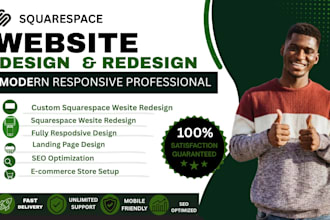design or redesign a modern squarespace website