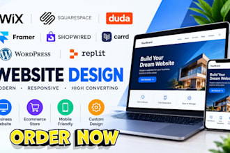 build wix squarespace duda framer carrd wrdpress shopwired replit website design