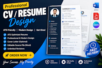 professional ats friendly CV and resume design