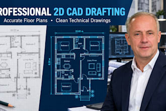 draft 2d floor plans and redraw blueprints into autocad