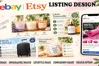 design professional etsy, ebay and  amazon, product listing images