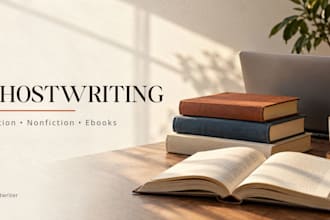 ghostwrite your fiction or nonfiction book and ebook