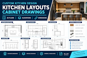 design kitchen layouts and create custom cabinet drawings