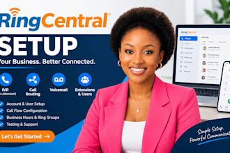 setup ringcentral phone system, IVR, SMS and call routing