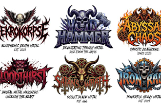 design a badass metal band logo