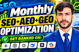do complete monthly website on page GEO, aeo, local and ai SEO optimization