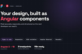 convert your figma design into responsive angular components