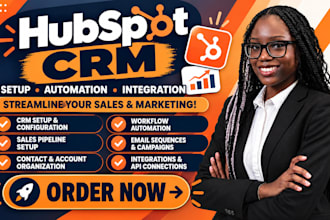 setup hubspot crm, sales pipeline, workflow automation and integration