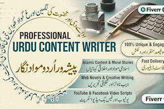 write engaging urdu stories, islamic content, and scripts