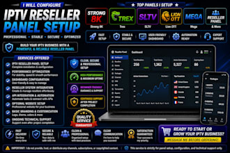configure reseller panel, strong 8k, trex, sltv, lion ott, mega, reseller panel