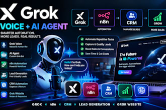 grok xai voice agent grok bot n8n lead generation crm automation grok ai website