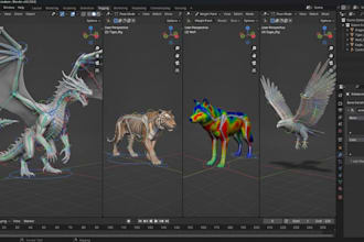 create custom 3d creature, animal and character rigs for blender animation