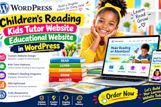 design kids tutor website educational wordpress website lms website design