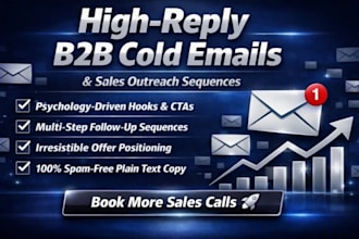 write b2b cold email copywriting, sales outreach sequence