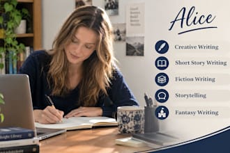 write creative short stories, fiction, fantasy, and romance stories