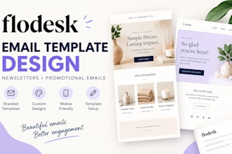 setup and design flodesk email template professional newsletters email design