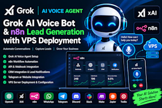 grok ai voice bot grok ai agent n8n lead generation  vps server deployment