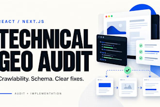 do a technical SEO and GEO audit for your react or nextjs website