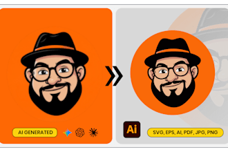vectorize your logo or redraw ai image to vector