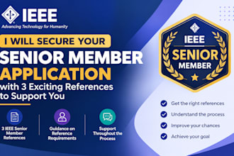 secure your senior application with 3 exiting references to support you