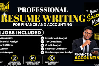 write an ats friendly finance and accounting resume