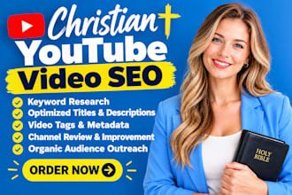do youtube video SEO for sermons, gospel music bible studies