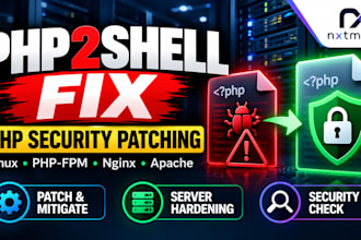 secure your PHP server against php2shell vulnerability