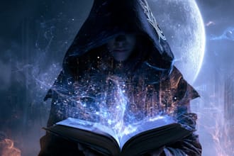 design fantasy book cover illustration art, christian,