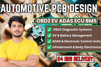 design automotive pcb for obd2 ev adas ecu and bms