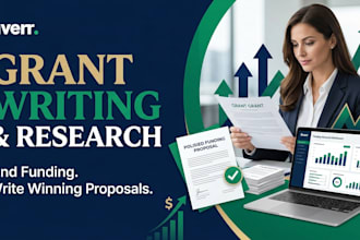 research, draft, and submit grant applications for 501c3 and small business