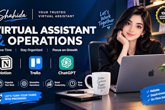 be your expert virtual assistant for notion trello and admin tasks