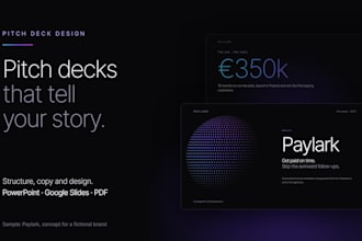 design an investor pitch deck for your startup