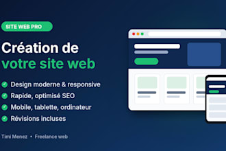 créer votre site web professionnel, moderne et responsive