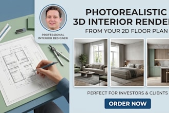 create photorealistic 3d interior renders from your 2d floor plan