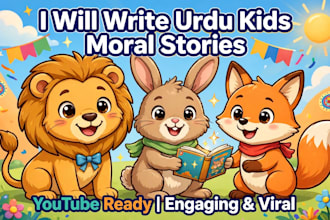 write urdu kids story for youtube
