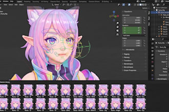 rig vrchat vrm and vtuber avatars with facial rigging expressions body setup