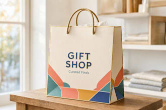 design elegant branded shopping bags