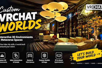 create interactive custom vrchat world 3d environment metaverse vrc world vrchat