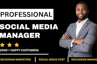 do instagram marketing, contact creator,  instagram manager, social media post