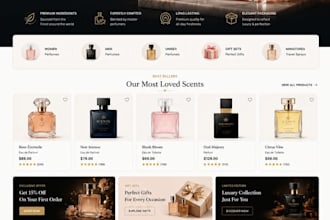 design a luxury perfume shopify store