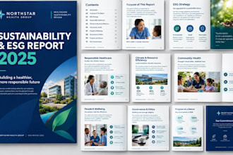 design an esg sustainability and corporate impact report