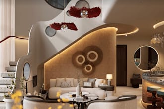 renovate 3d duplex apartment building,cgi interior layout,luxury kitchen render