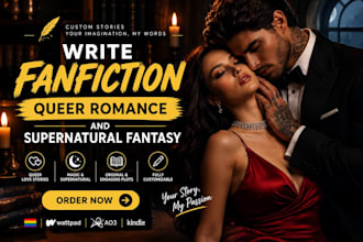write fanfiction queer romance and supernatural fantasy