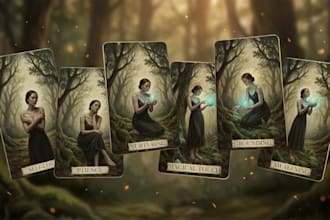 design custom tarot cards, oracle cards, and illustrated card decks