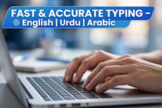 do professional urdu typing and data entry and accurately type arabic books