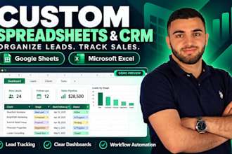build a business spreadsheet, CRM and sales tracker in google sheets excel