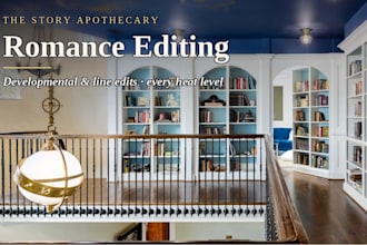 developmental edit and line edit your romance novel